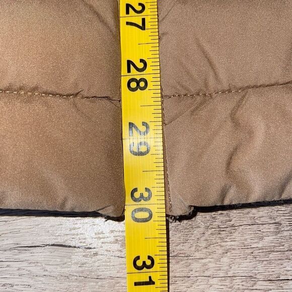 BCBGMaxAzria Womens Feather Free Eco-Friendly Fill Puffer Jacket Camel Tan Mediu - Picture 11 of 11